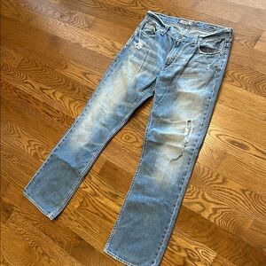 BKE “Carter” 33S Distressed Blue Jeans